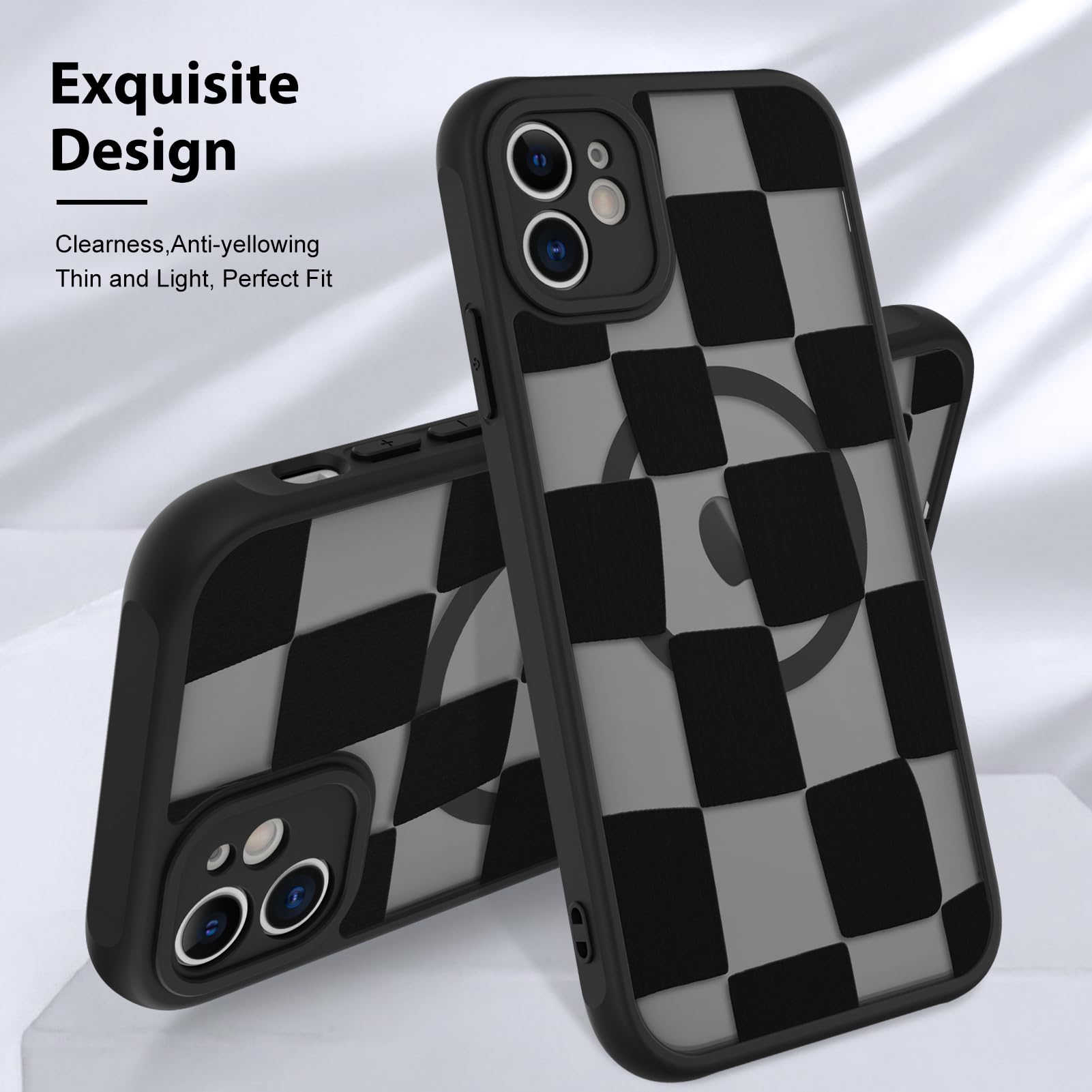 Foto 3 | Funda De Teléfono Kanghar Para Iphone 11 Con Estética Mate A Cuadros - Venta Internacional.
