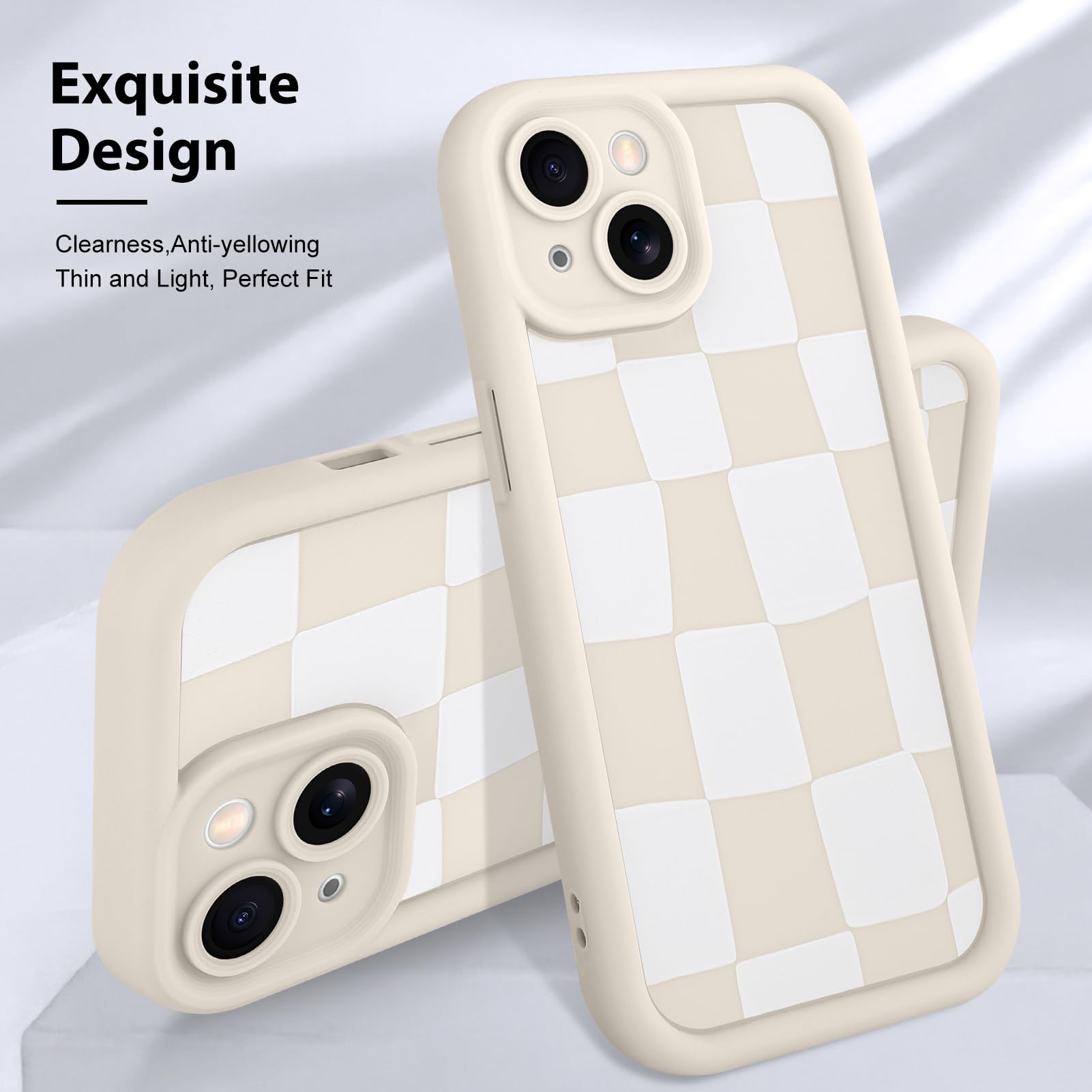 Foto 4 pulgar | Funda De Teléfono Kanghar Compatible Con Iphone 15 De Silicona Blanca - Venta Internacional.