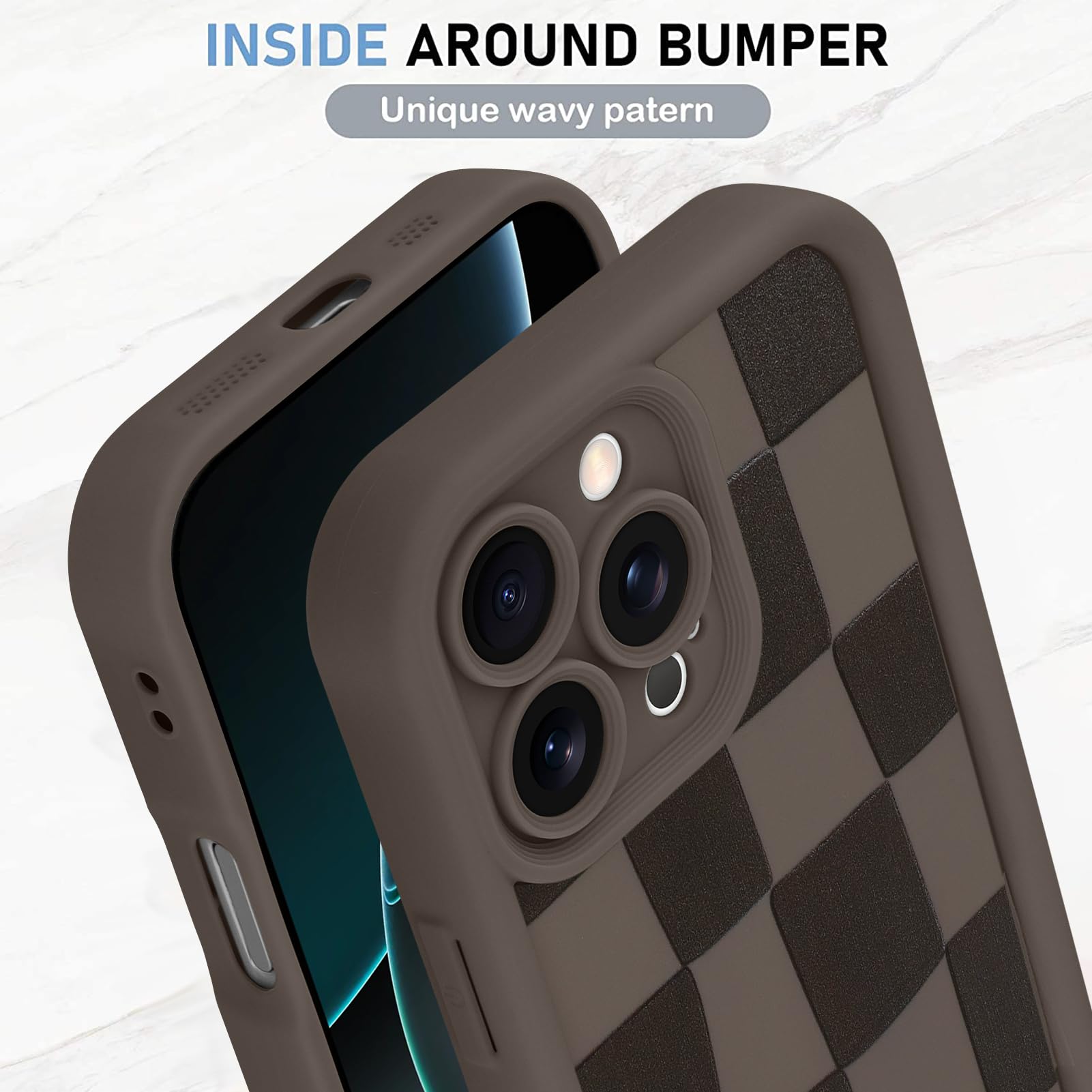 Foto 5 pulgar | Funda De Teléfono Kanghar Compatible Con Iphone 16 Pro - Marrón - Venta Internacional.