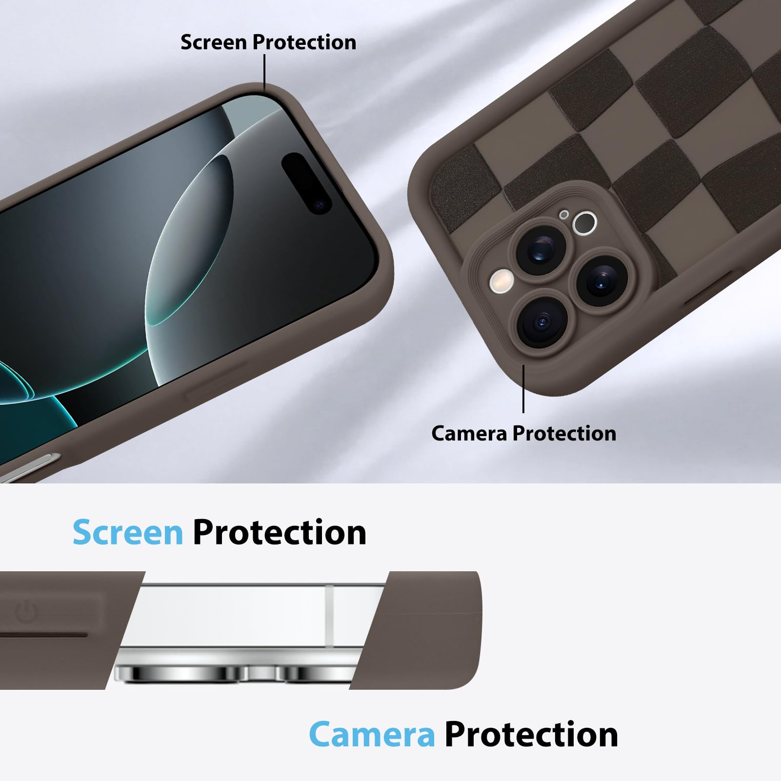 Foto 6 pulgar | Funda De Teléfono Kanghar Compatible Con Iphone 16 Pro - Marrón - Venta Internacional.
