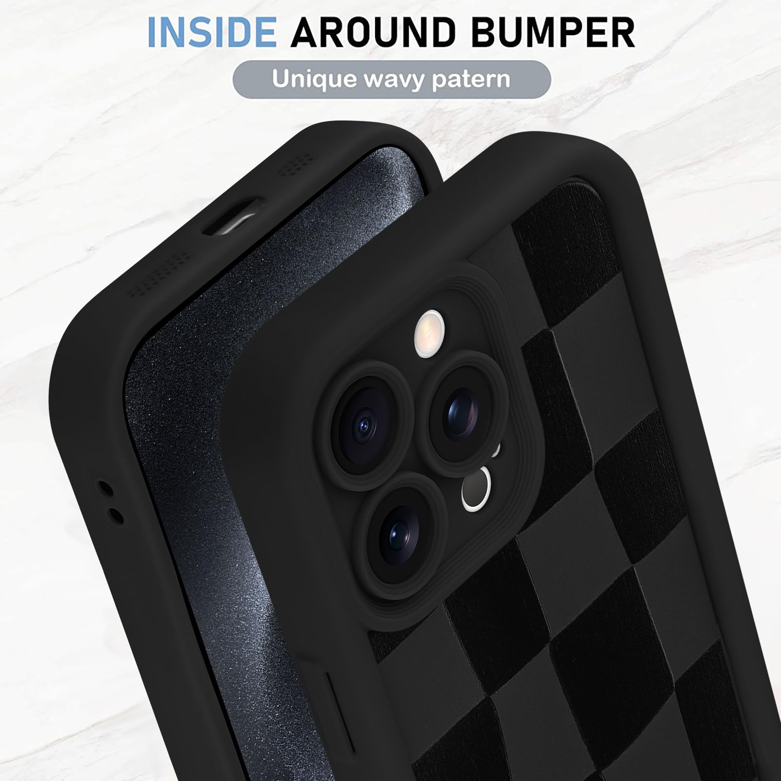 Foto 5 pulgar | Funda De Teléfono Kanghar Compatible Con Iphone 15 Pro Max - Negra - Venta Internacional.
