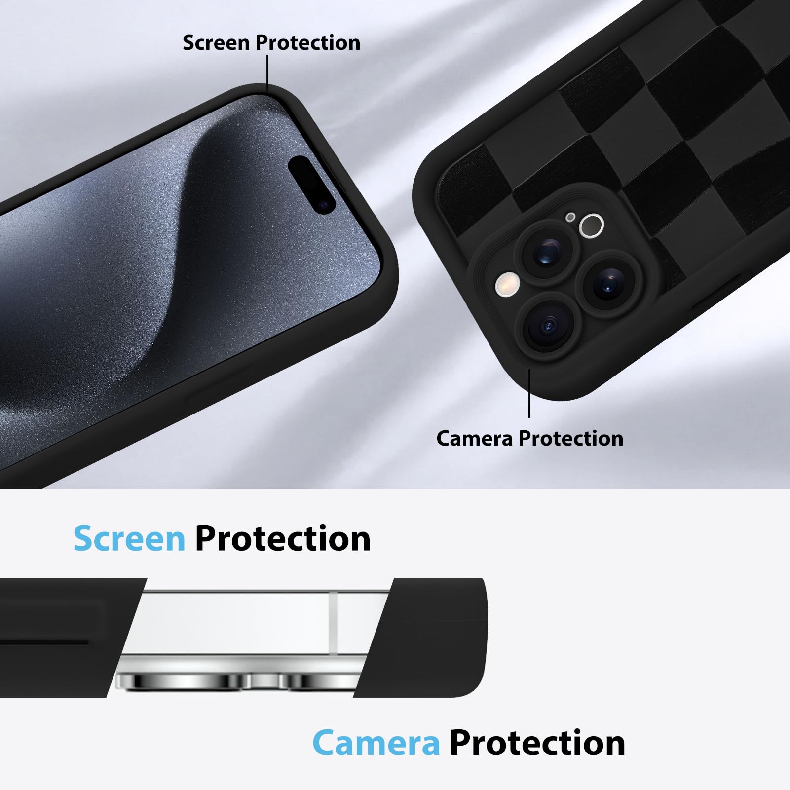 Foto 6 pulgar | Funda De Teléfono Kanghar Compatible Con Iphone 15 Pro Max - Negra - Venta Internacional.