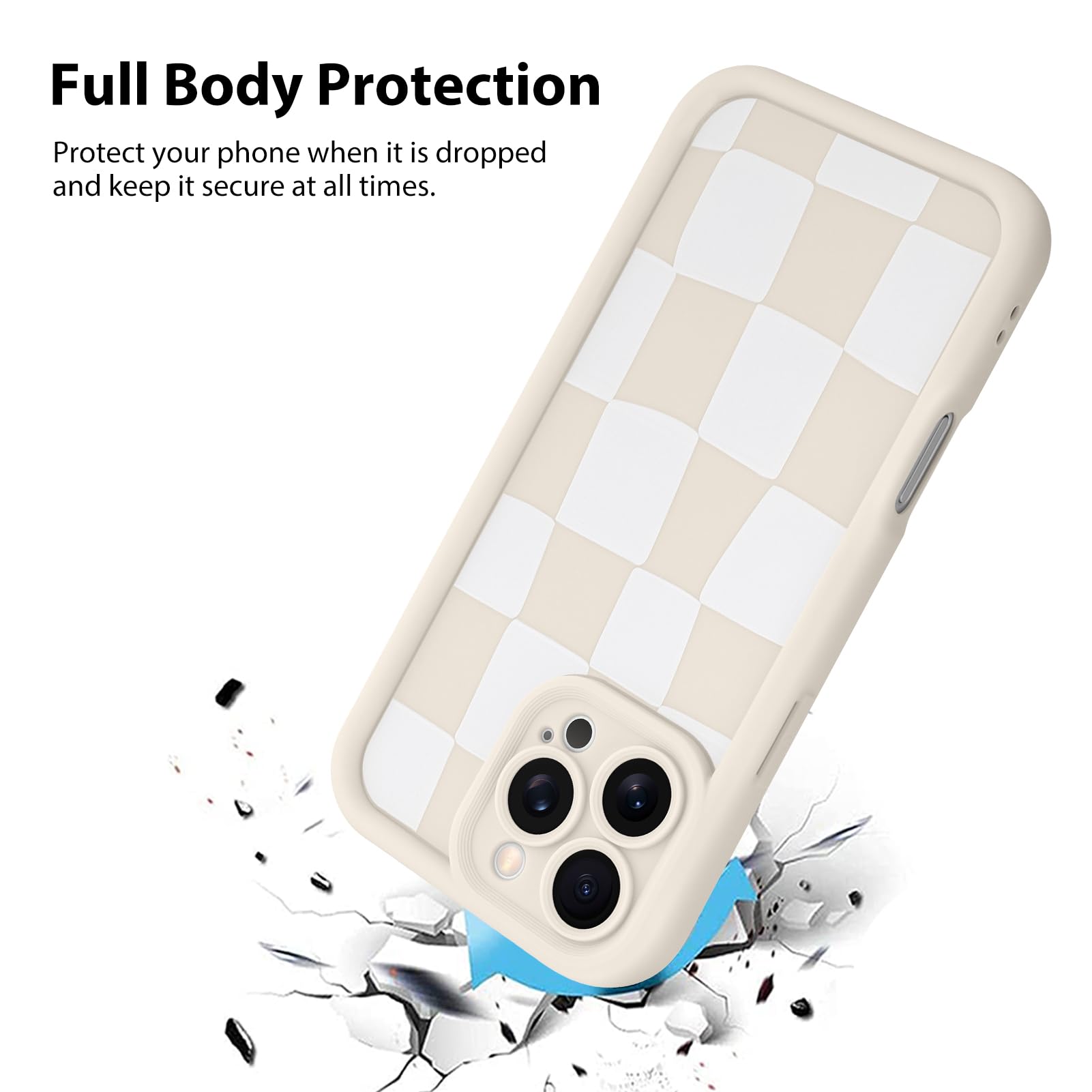 Foto 3 pulgar | Funda De Teléfono Kanghar Compatible Con Iphone 16 Pro Max - Blanca - Venta Internacional.