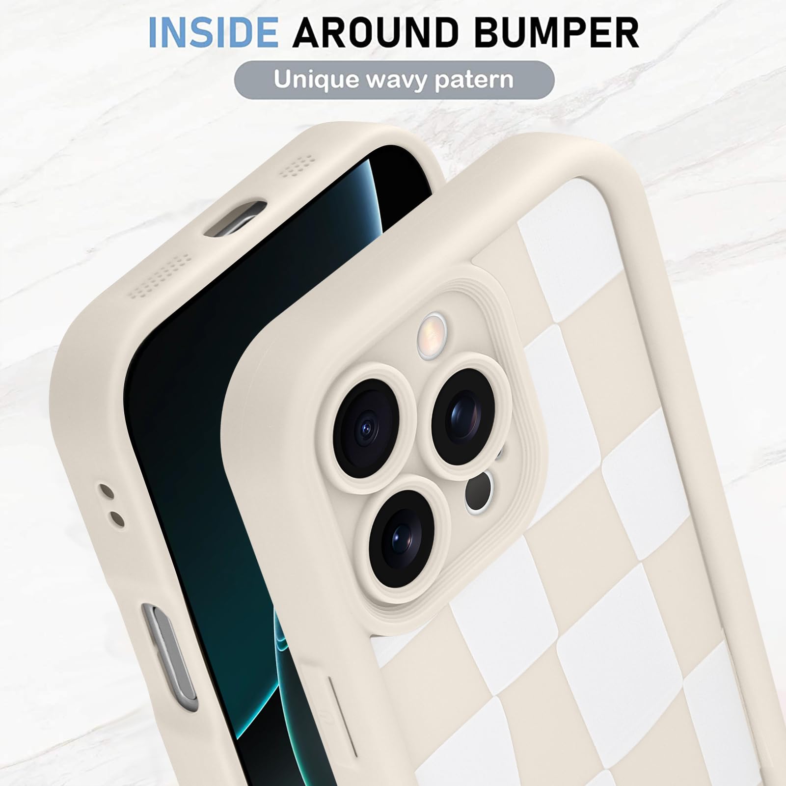 Foto 5 pulgar | Funda De Teléfono Kanghar Compatible Con Iphone 16 Pro Max - Blanca - Venta Internacional.