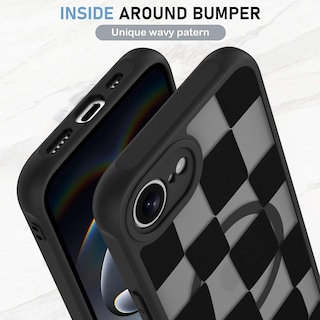 Foto 4 | Funda De Teléfono Kanghar Para Iphone 16e, Estética Mate A Cuadros - Venta Internacional.