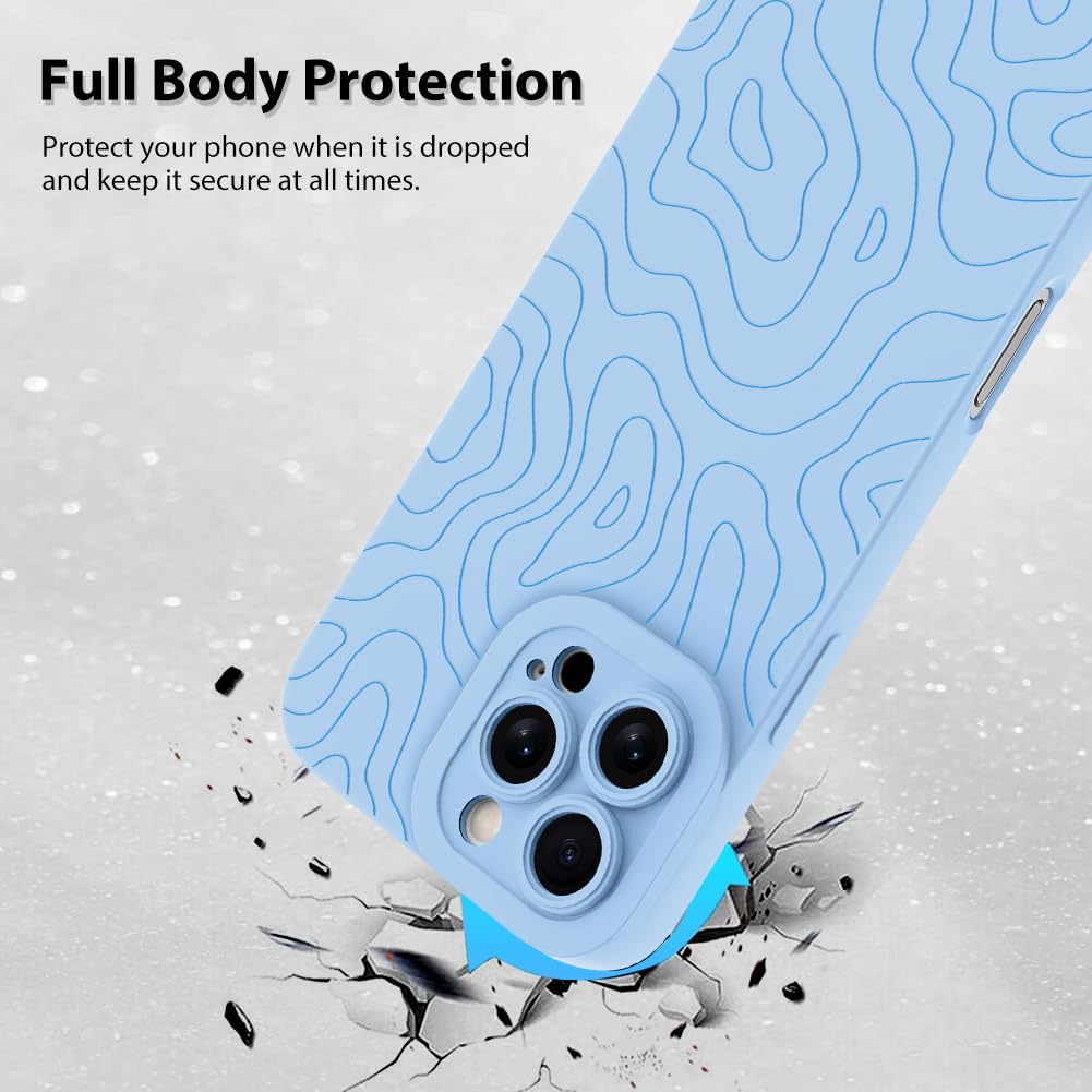 Foto 3 pulgar | Funda De Teléfono Mzelq Para Iphone 16 Pro Max Silicone - Azul - Venta Internacional.
