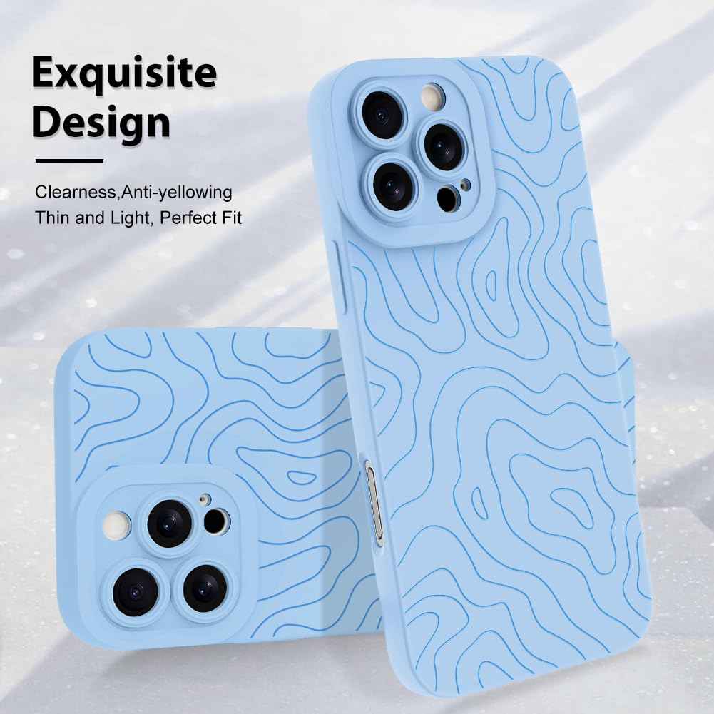 Foto 4 pulgar | Funda De Teléfono Mzelq Para Iphone 16 Pro Max Silicone - Azul - Venta Internacional.