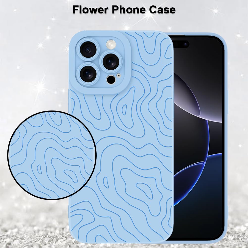 Foto 6 pulgar | Funda De Teléfono Mzelq Para Iphone 16 Pro Max Silicone - Azul - Venta Internacional.