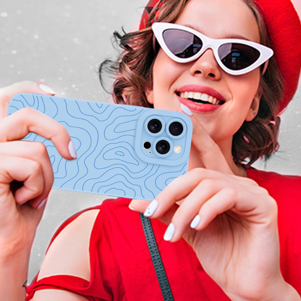 Foto 7 pulgar | Funda De Teléfono Mzelq Para Iphone 16 Pro Max Silicone - Azul - Venta Internacional.