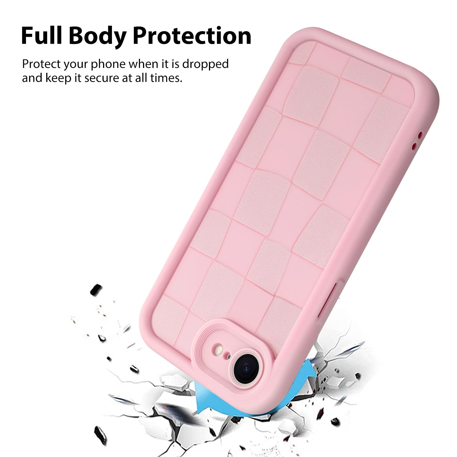 Foto 3 pulgar | Funda De Teléfono Kanghar Compatible Con Iphone 16e De Silicona Rosa - Venta Internacional.