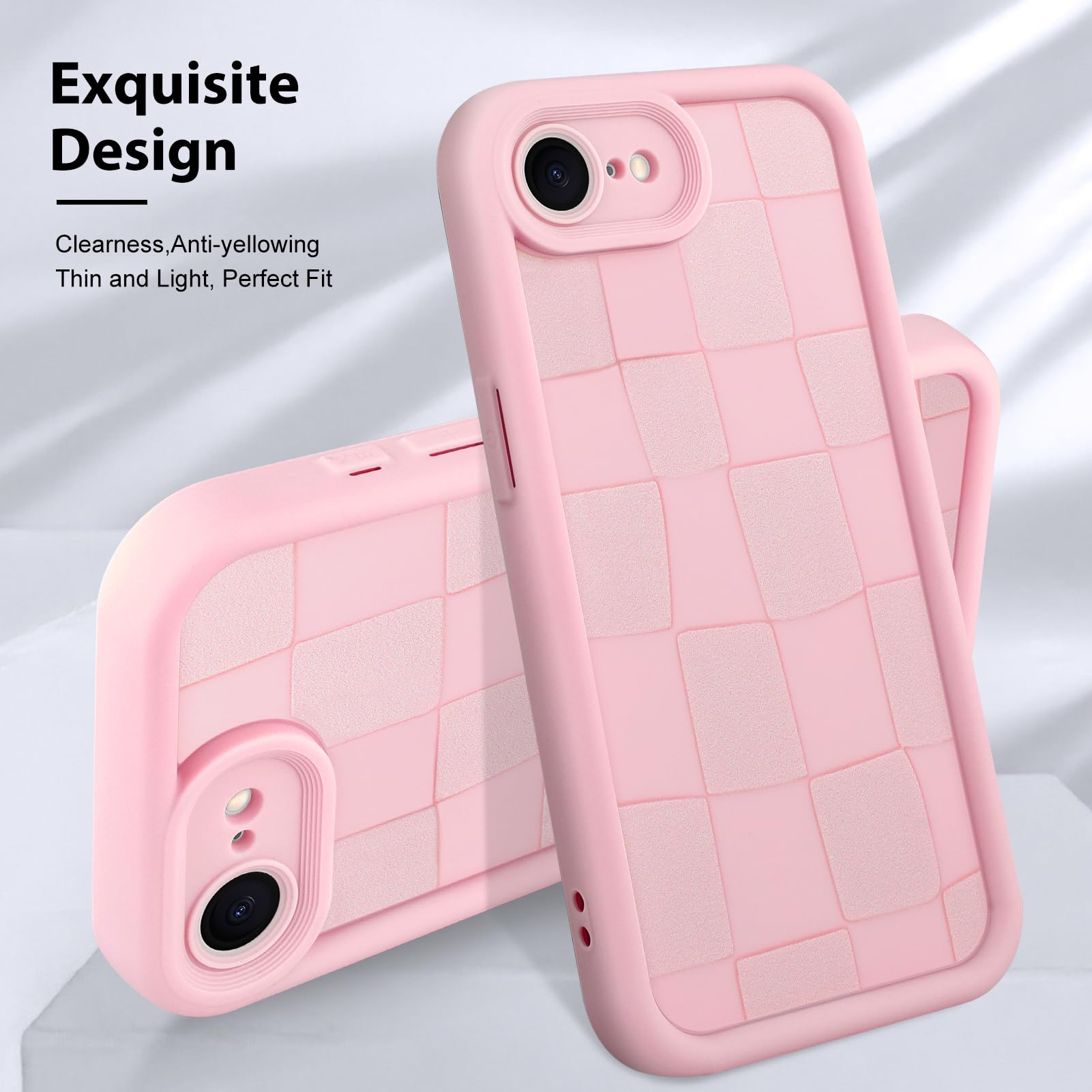 Foto 4 pulgar | Funda De Teléfono Kanghar Compatible Con Iphone 16e De Silicona Rosa - Venta Internacional.