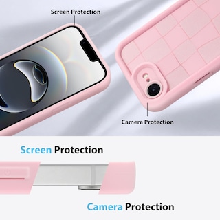 Foto 5 | Funda De Teléfono Kanghar Compatible Con Iphone 16e De Silicona Rosa - Venta Internacional.