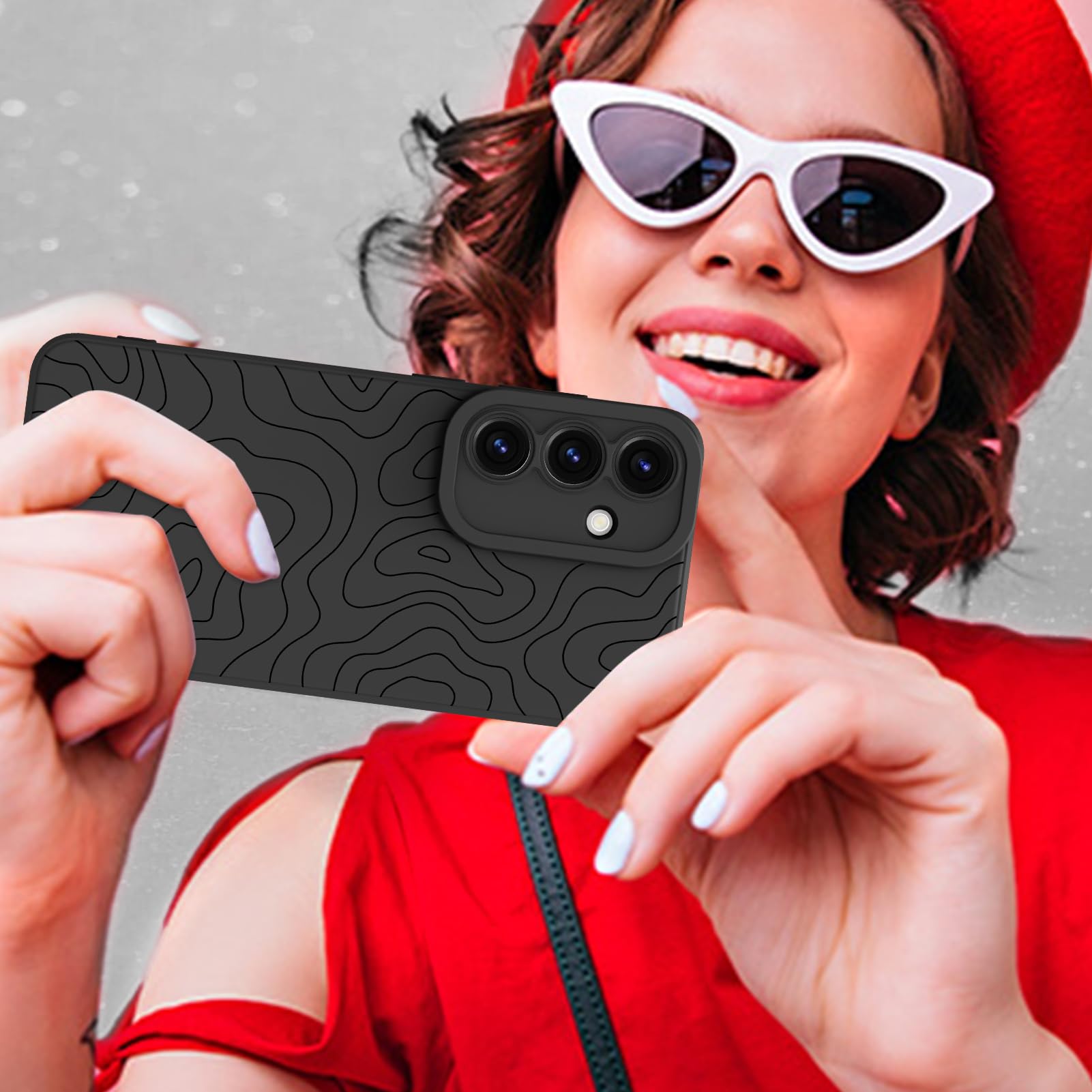 Foto 7 pulgar | Funda De Teléfono Mzelq Silicone Wave Ripple Para Samsung S25 Plus - Venta Internacional.