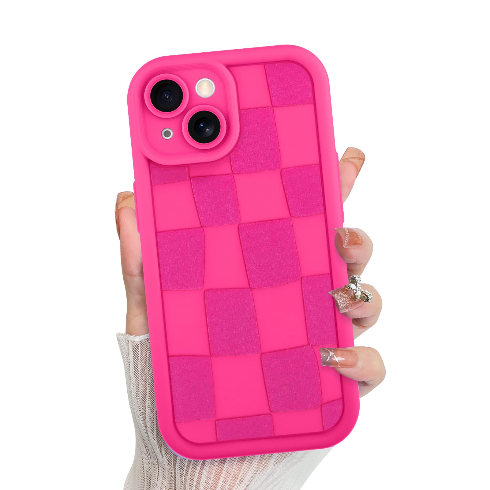 Foto 2 pulgar | Funda De Teléfono Kanghar Compatible Con Iphone 15 De Silicona, Color Rosa Intenso - Venta Internacional.