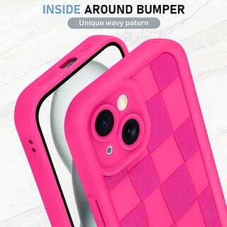 Foto 4 | Funda De Teléfono Kanghar Compatible Con Iphone 15 De Silicona, Color Rosa Intenso - Venta Internacional.