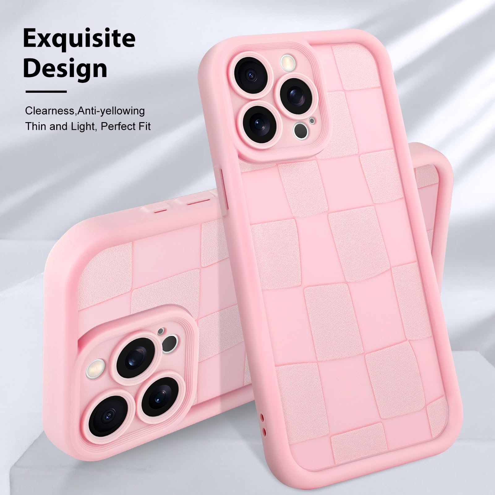 Foto 4 pulgar | Funda De Teléfono Kanghar Compatible Con Iphone 15 Pro - Rosa - Venta Internacional.
