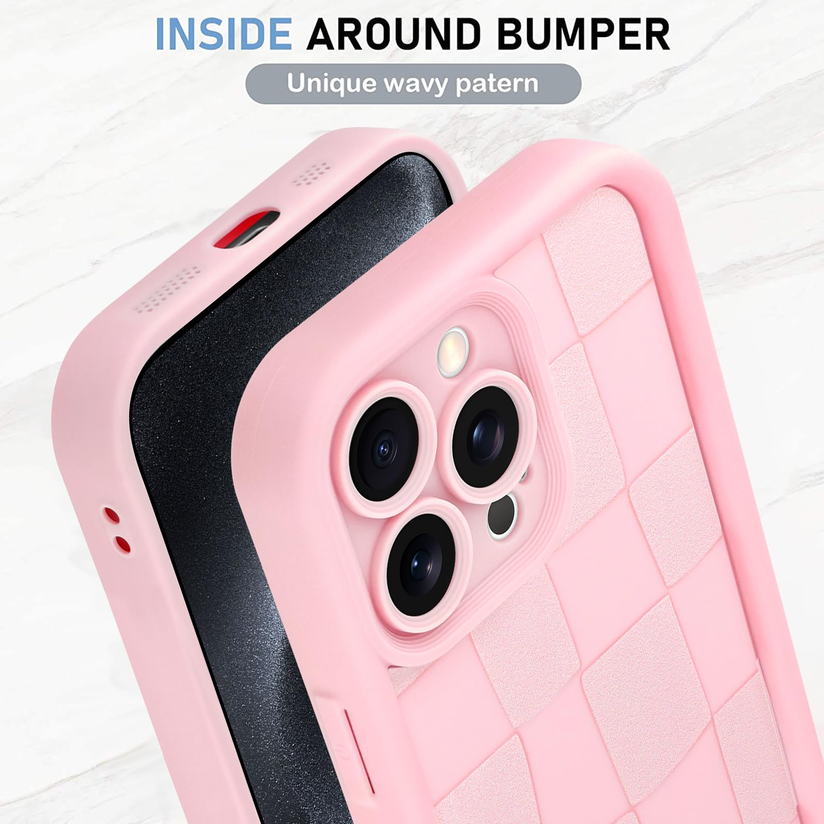 Foto 5 pulgar | Funda De Teléfono Kanghar Compatible Con Iphone 15 Pro - Rosa - Venta Internacional.