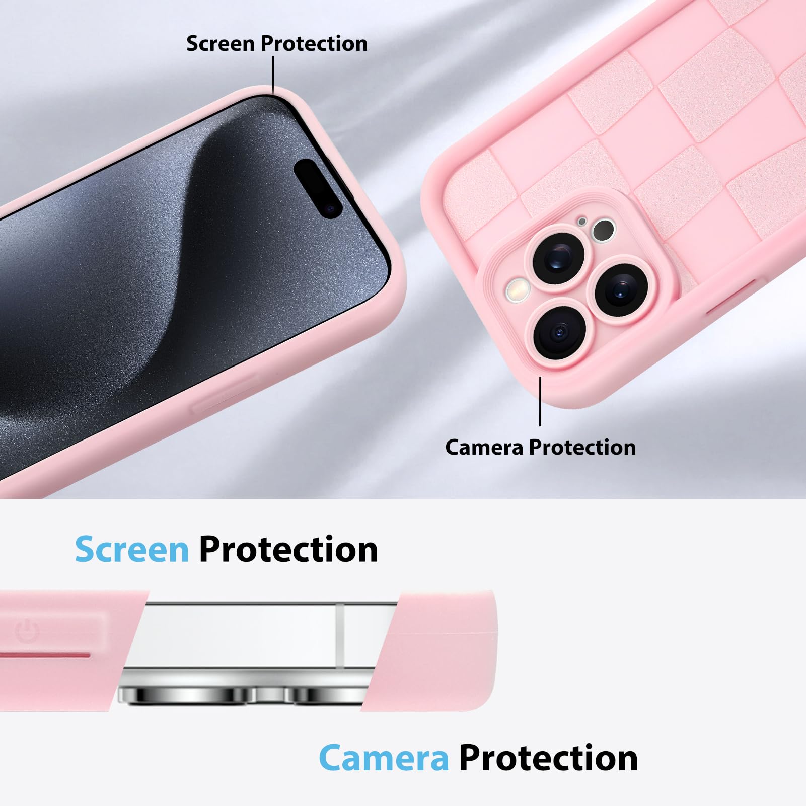 Foto 6 pulgar | Funda De Teléfono Kanghar Compatible Con Iphone 15 Pro - Rosa - Venta Internacional.