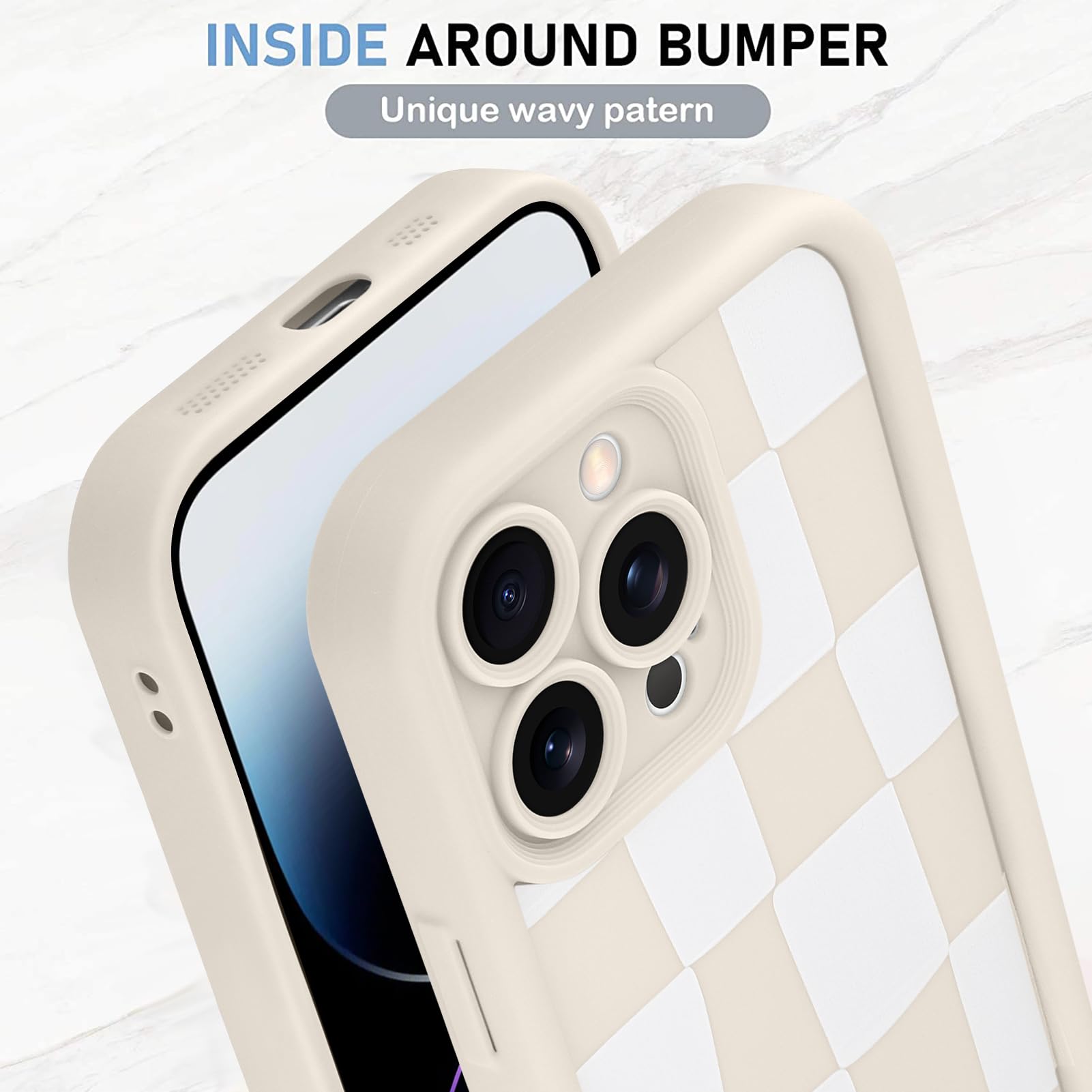 Foto 5 pulgar | Funda De Teléfono Kanghar Compatible Con Iphone 14 Pro - Blanca - Venta Internacional.