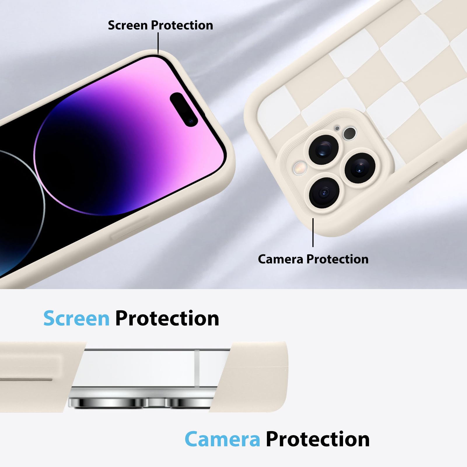 Foto 6 pulgar | Funda De Teléfono Kanghar Compatible Con Iphone 14 Pro - Blanca - Venta Internacional.