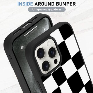 Foto 4 | Funda De Teléfono Kanghar Para Iphone 15 Pro Max Con Estampado De Cuadros - Venta Internacional.