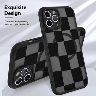 Foto 3 | Funda De Teléfono Kanghar Con Estética Mate A Cuadros Para Iphone 12 Pro Max - Venta Internacional.