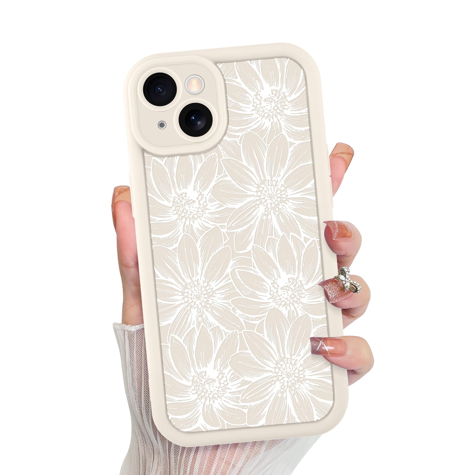 Funda De Teléfono Mzelq Para Iphone 14 Pro De Silicona Con Estampado De Girasoles - Venta Internacional.