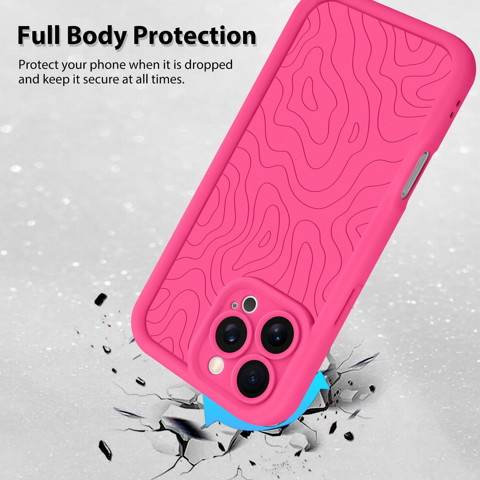 Foto 3 pulgar | Funda De Teléfono Mzelq Para Iphone 16 Pro Max De Silicona A Prueba De Golpes - Venta Internacional.
