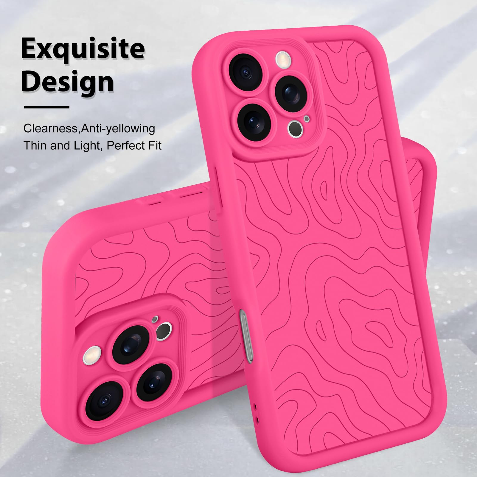 Foto 4 pulgar | Funda De Teléfono Mzelq Para Iphone 16 Pro Max De Silicona A Prueba De Golpes - Venta Internacional.