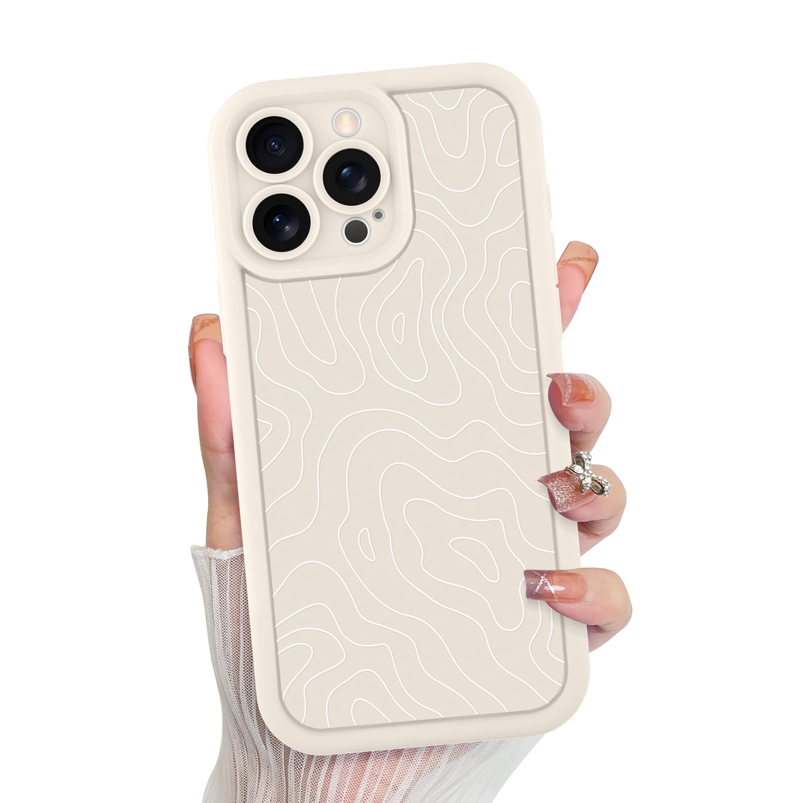 Foto 2 pulgar | Funda De Teléfono Mzelq Para Iphone 15 Pro De Silicona A Prueba De Golpes - Blanca - Venta Internacional.
