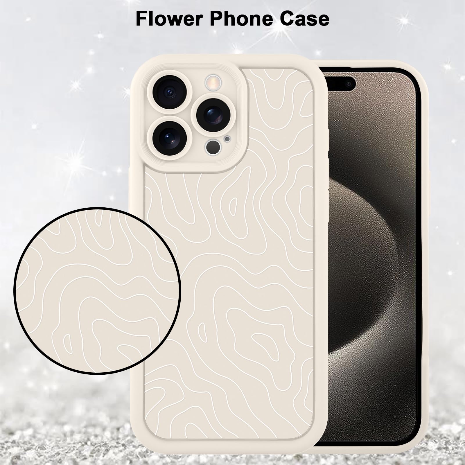 Foto 6 pulgar | Funda De Teléfono Mzelq Para Iphone 15 Pro De Silicona A Prueba De Golpes - Blanca - Venta Internacional.