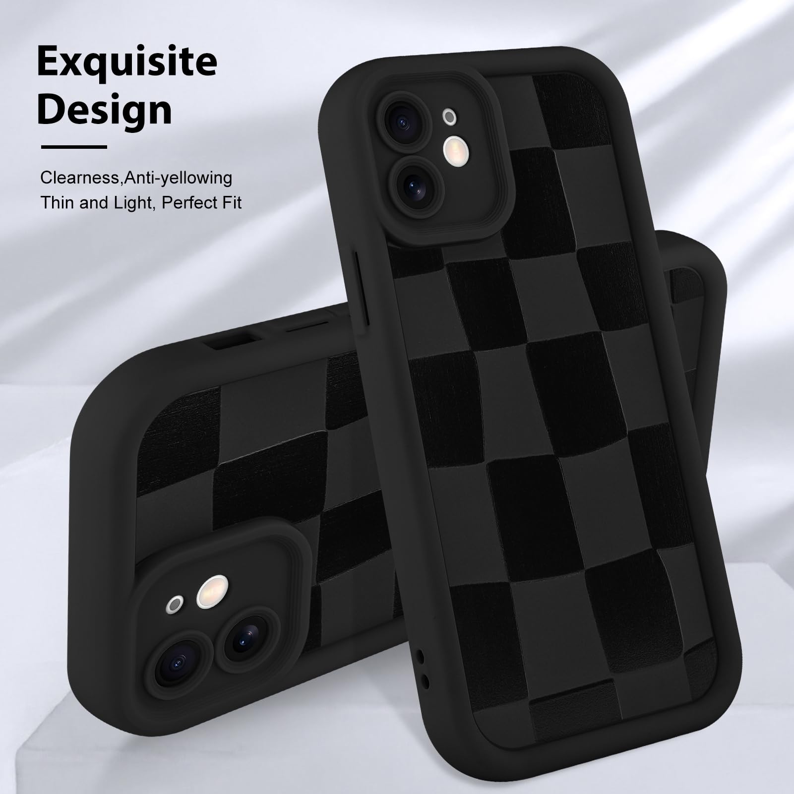 Foto 4 pulgar | Funda De Teléfono Kanghar Compatible Con Iphone 12 De Silicona Negra - Venta Internacional.