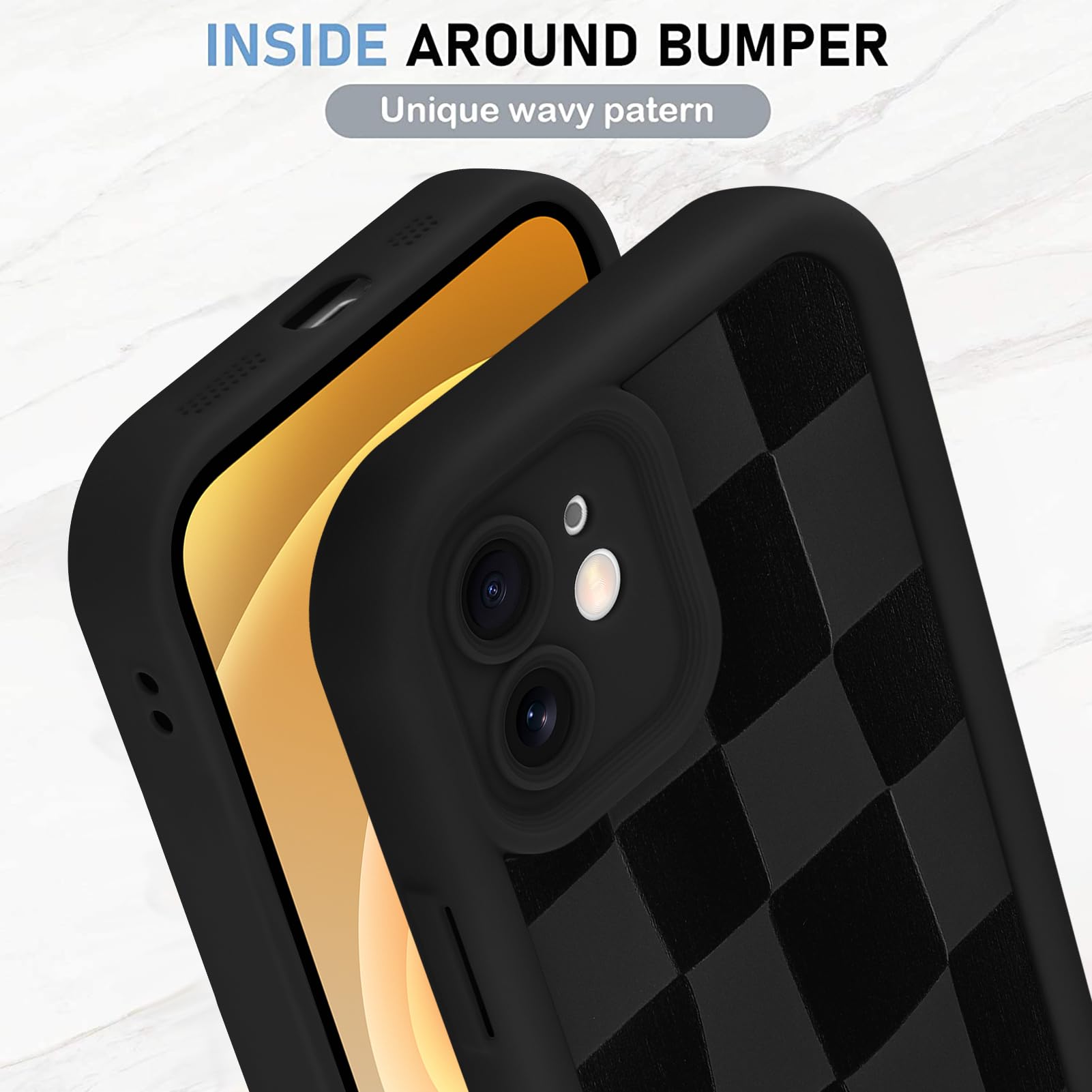 Foto 5 pulgar | Funda De Teléfono Kanghar Compatible Con Iphone 12 De Silicona Negra - Venta Internacional.