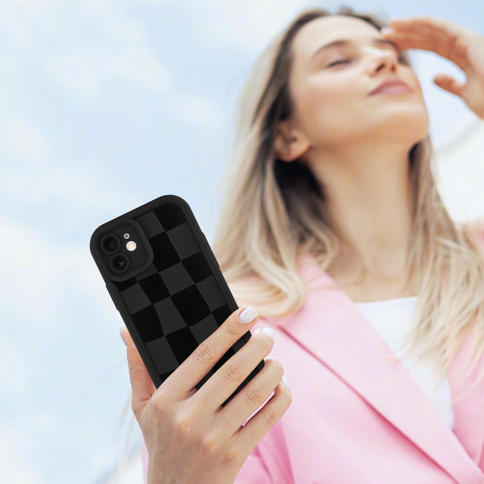 Foto 7 pulgar | Funda De Teléfono Kanghar Compatible Con Iphone 12 De Silicona Negra - Venta Internacional.