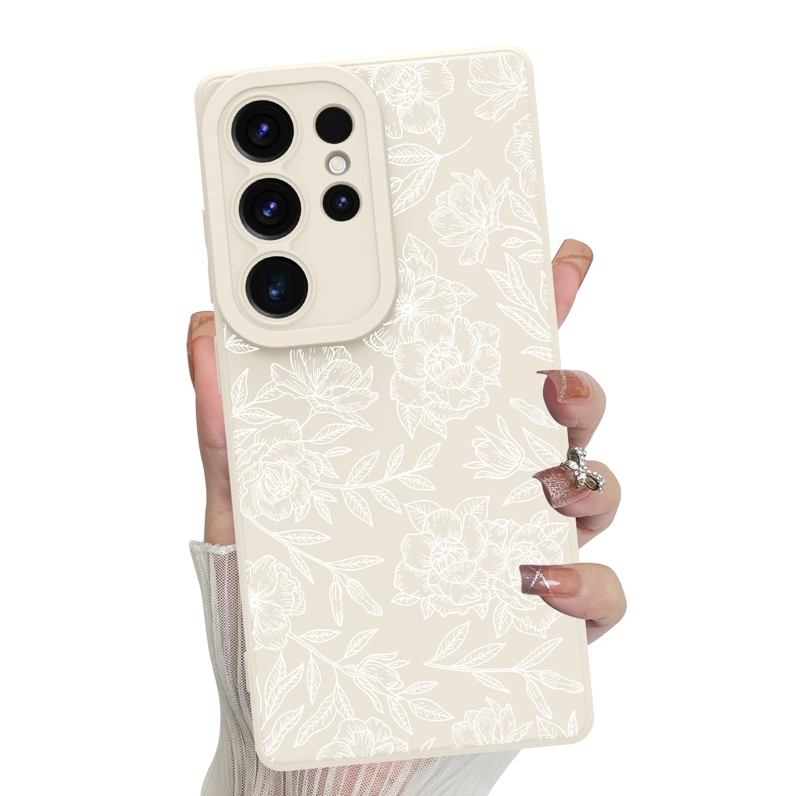 Foto 2 pulgar | Funda De Teléfono Mzelq Silicone Floral Para Samsung Galaxy S25 Ultra - Venta Internacional.