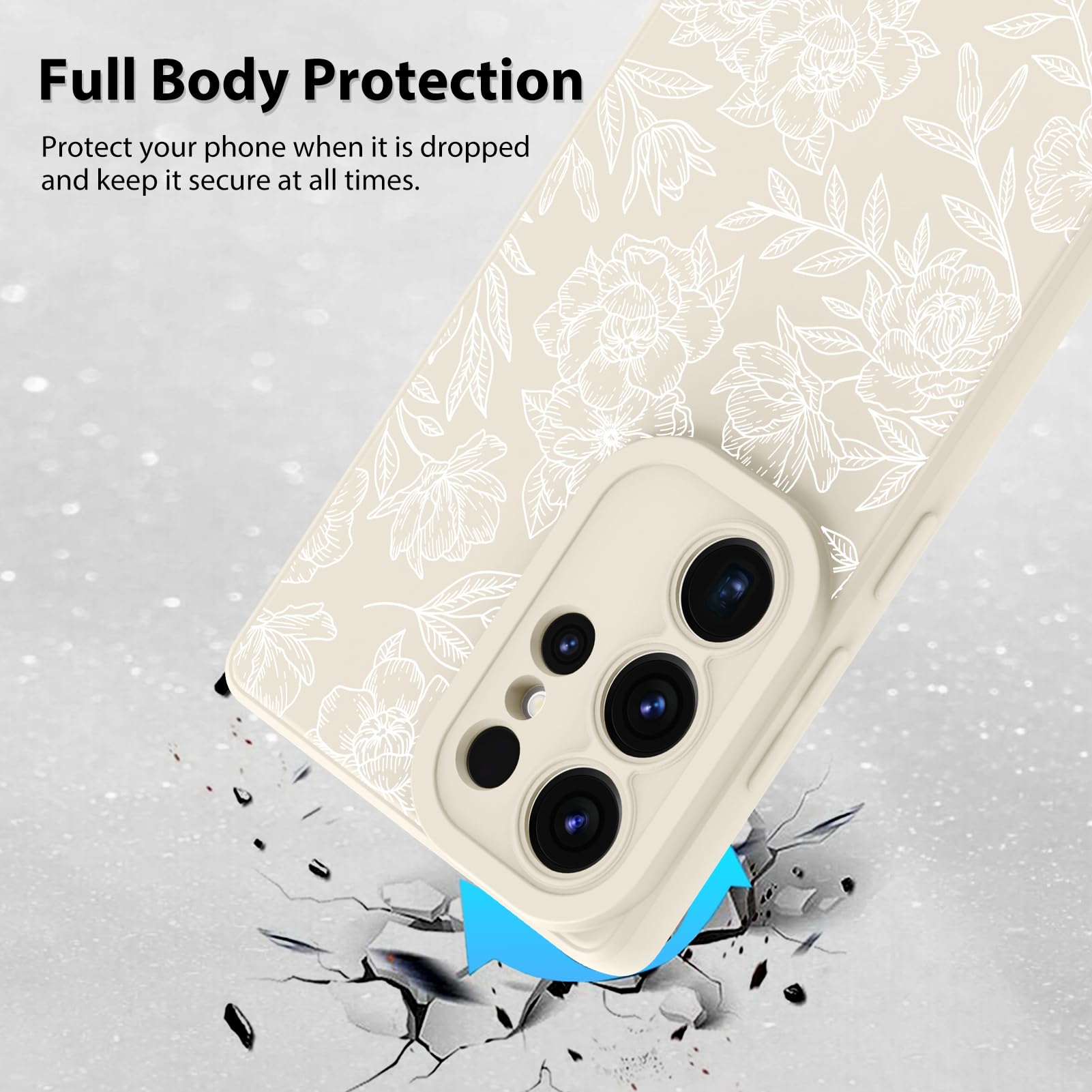 Foto 3 pulgar | Funda De Teléfono Mzelq Silicone Floral Para Samsung Galaxy S25 Ultra - Venta Internacional.