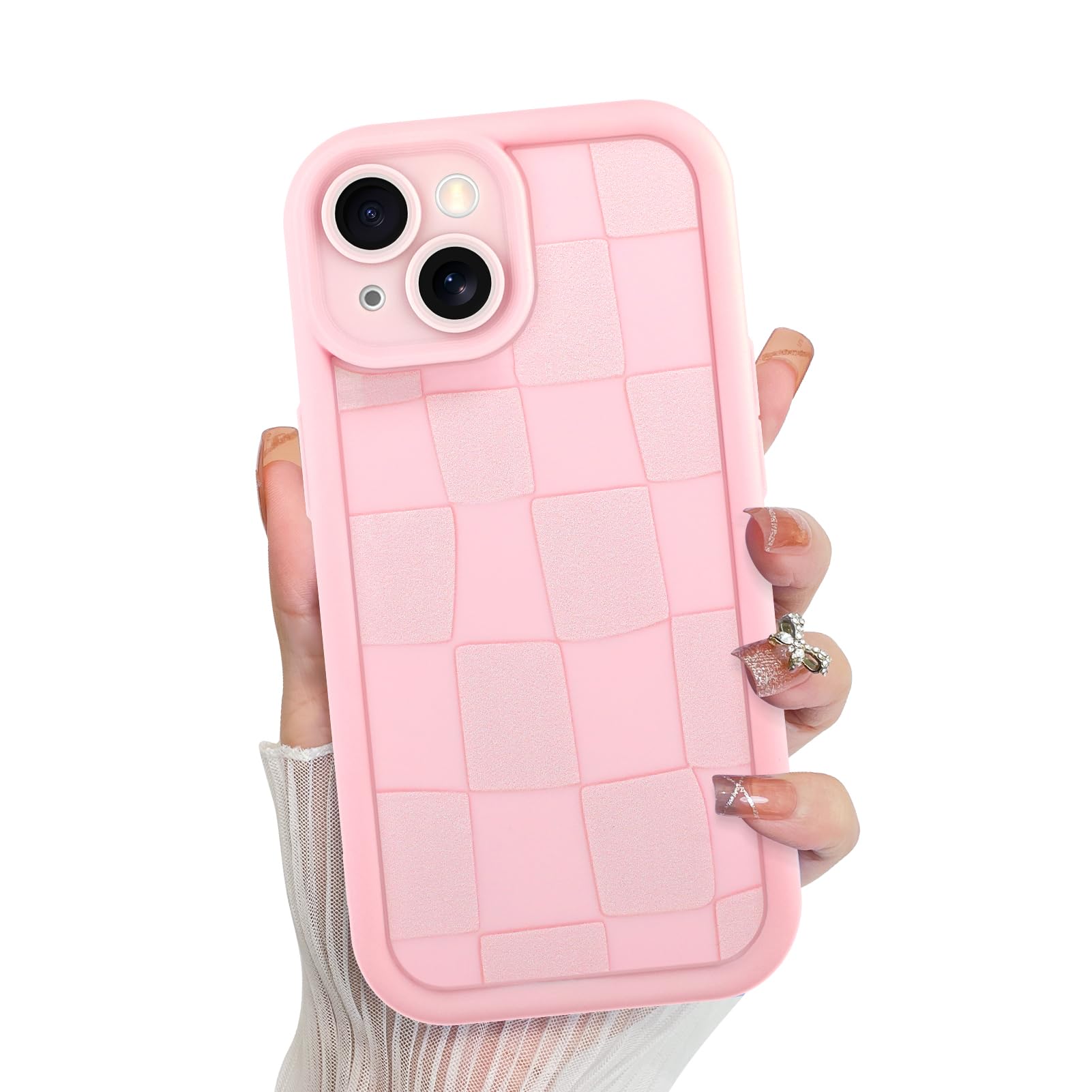 Foto 1 | Funda De Teléfono Kanghar Compatible Con Iphone 15 Plus De Silicona Rosa - Venta Internacional.
