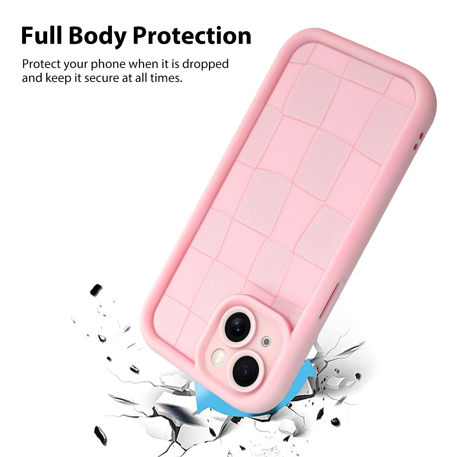 Foto 3 pulgar | Funda De Teléfono Kanghar Compatible Con Iphone 15 Plus De Silicona Rosa - Venta Internacional.