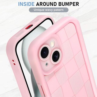 Foto 4 | Funda De Teléfono Kanghar Compatible Con Iphone 15 Plus De Silicona Rosa - Venta Internacional.