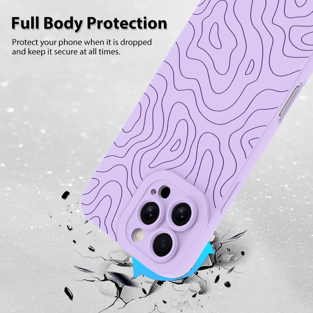 Foto 3 pulgar | Funda De Teléfono Mzelq Para Iphone 16 Pro Max Silicone Púrpura - Venta Internacional.