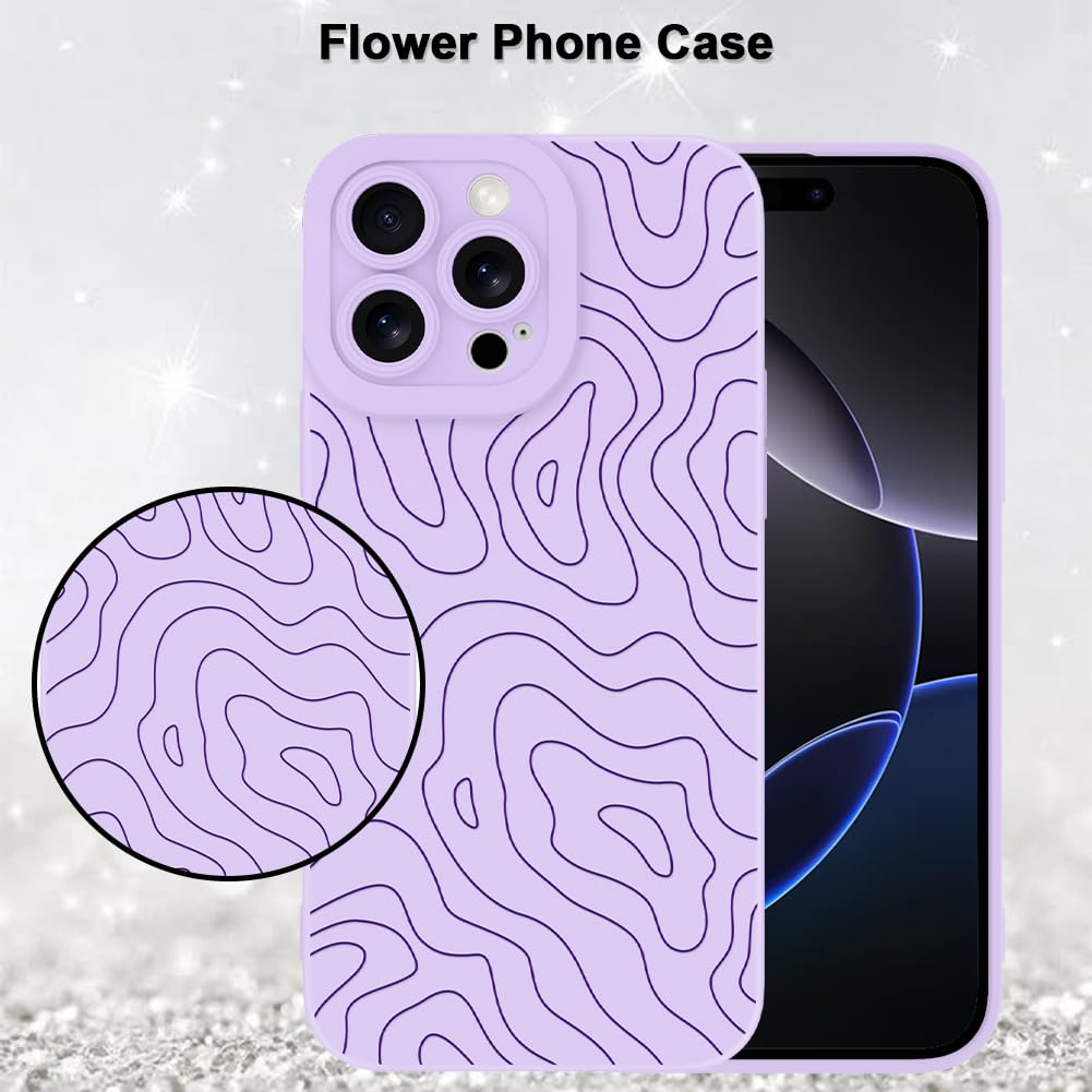 Foto 6 pulgar | Funda De Teléfono Mzelq Para Iphone 16 Pro Max Silicone Púrpura - Venta Internacional.