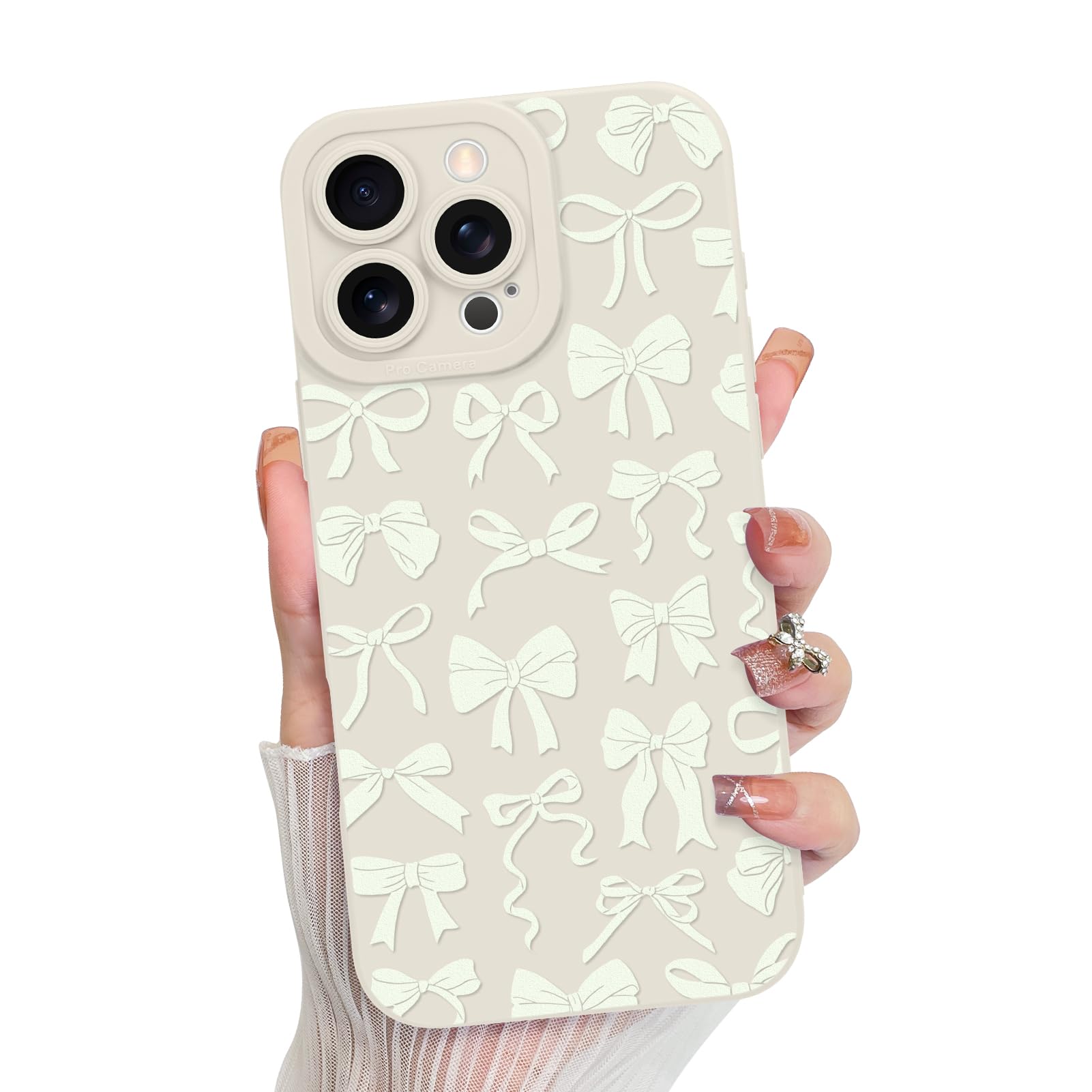 Foto 2 pulgar | Funda De Teléfono Mzelq Para Iphone 16 Pro Max De Silicona Blanca - Venta Internacional.