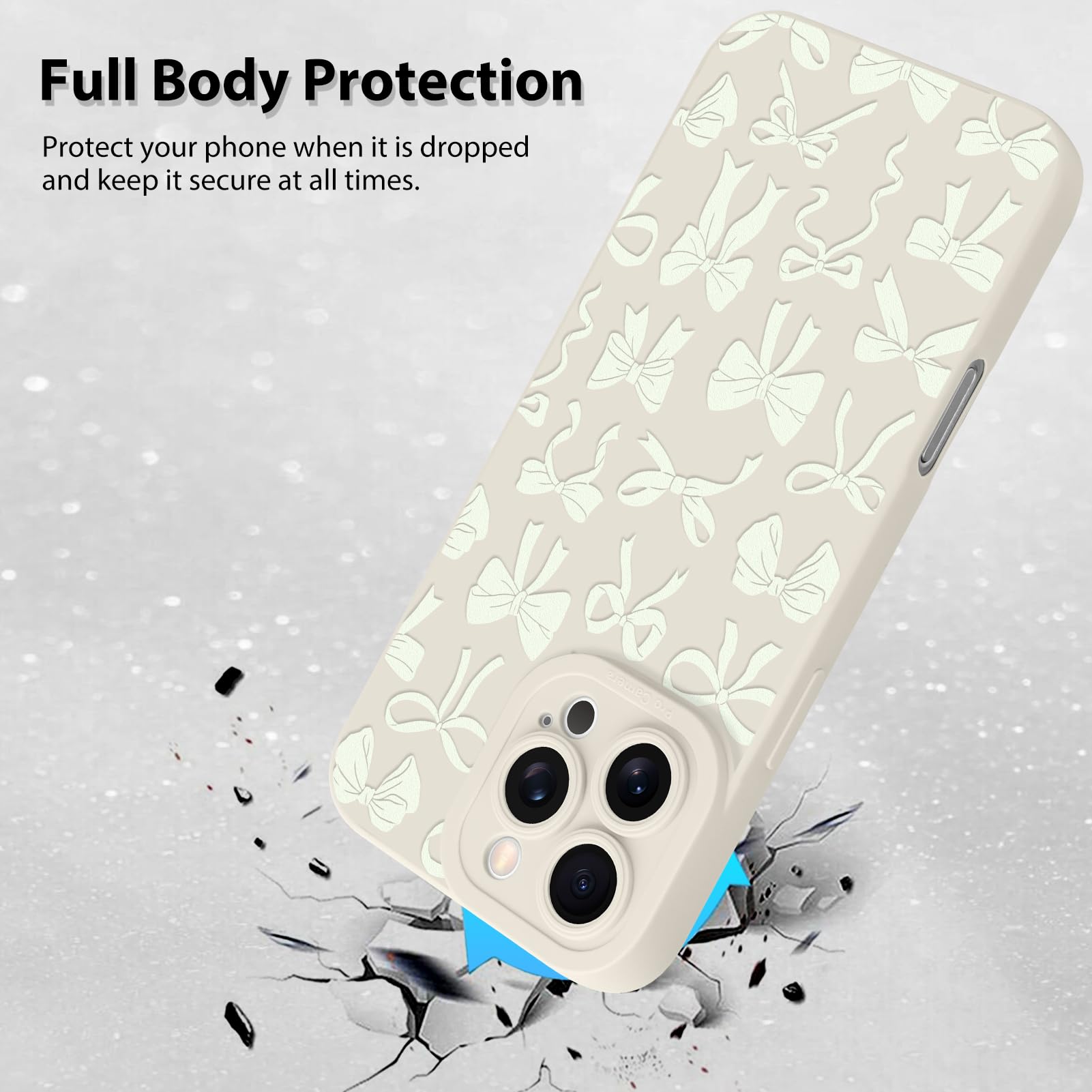 Foto 3 pulgar | Funda De Teléfono Mzelq Para Iphone 16 Pro Max De Silicona Blanca - Venta Internacional.