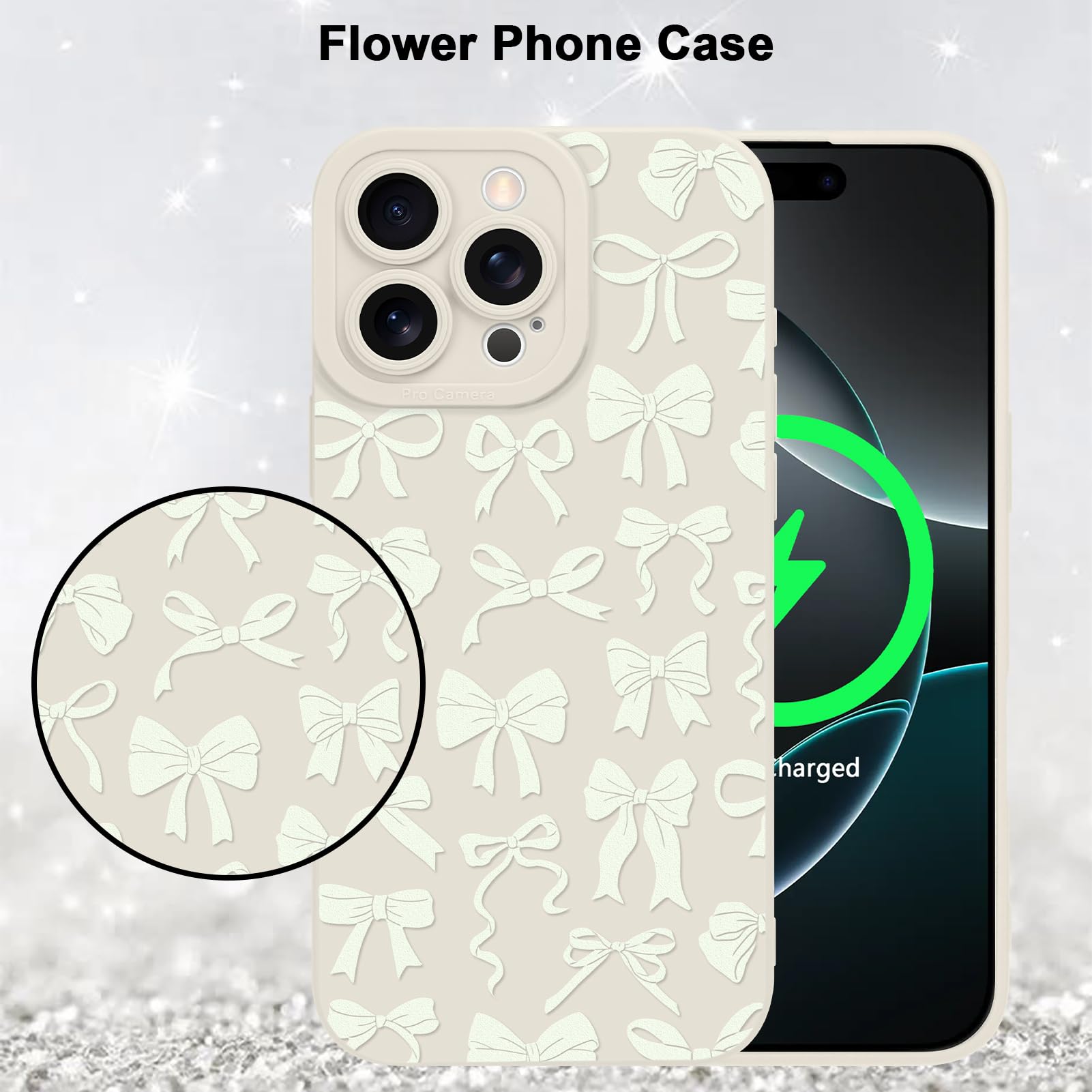 Foto 6 pulgar | Funda De Teléfono Mzelq Para Iphone 16 Pro Max De Silicona Blanca - Venta Internacional.
