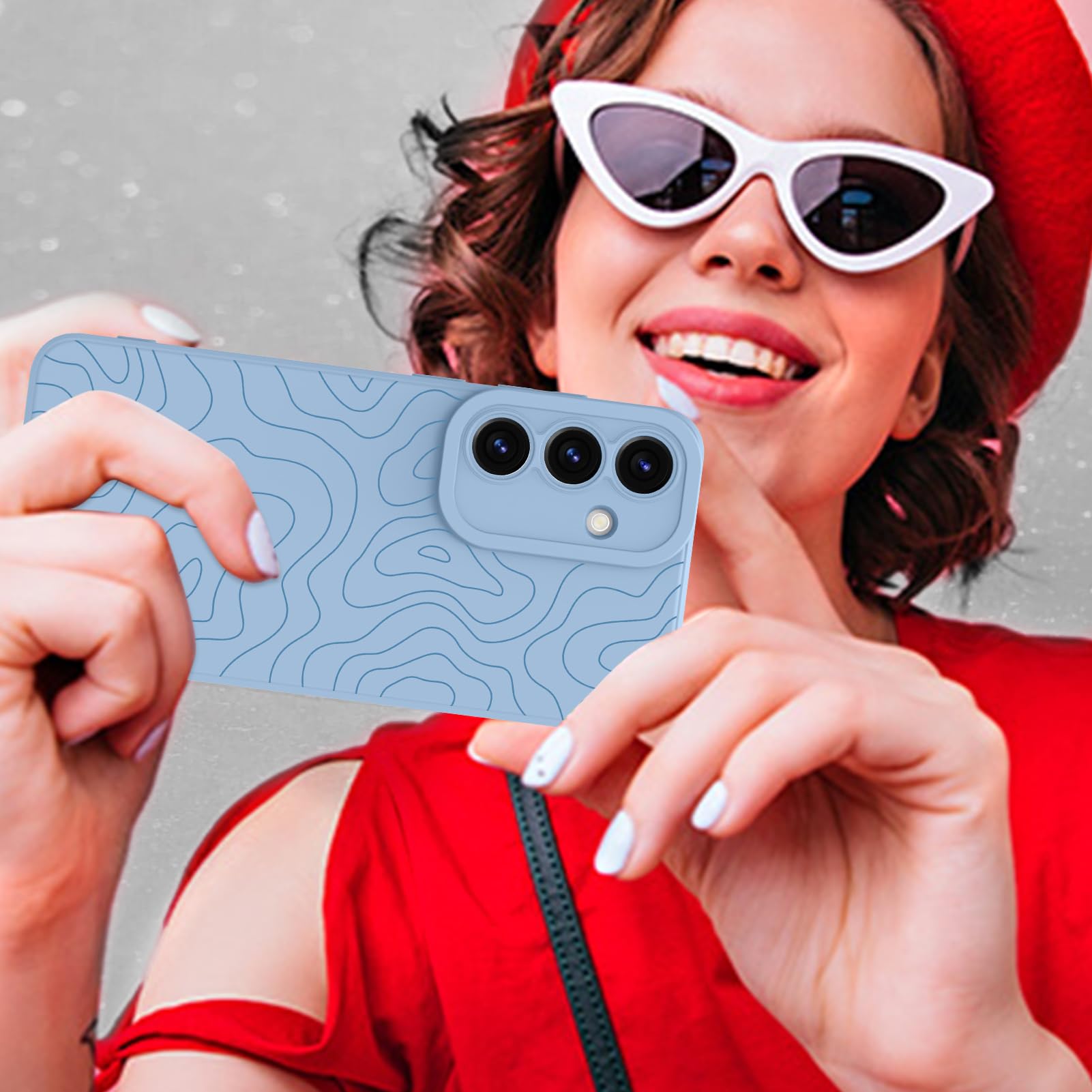Foto 7 pulgar | Funda De Teléfono Mzelq Silicone Wave Ripple Para Samsung S25 Plus - Venta Internacional.