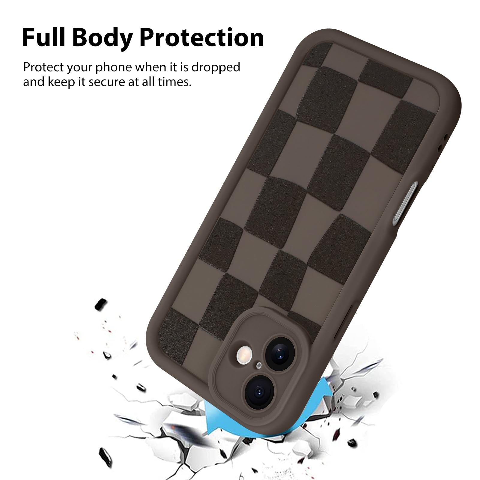 Foto 3 pulgar | Funda De Teléfono Kanghar Compatible Con Iphone 16 Plus - Marrón - Venta Internacional.