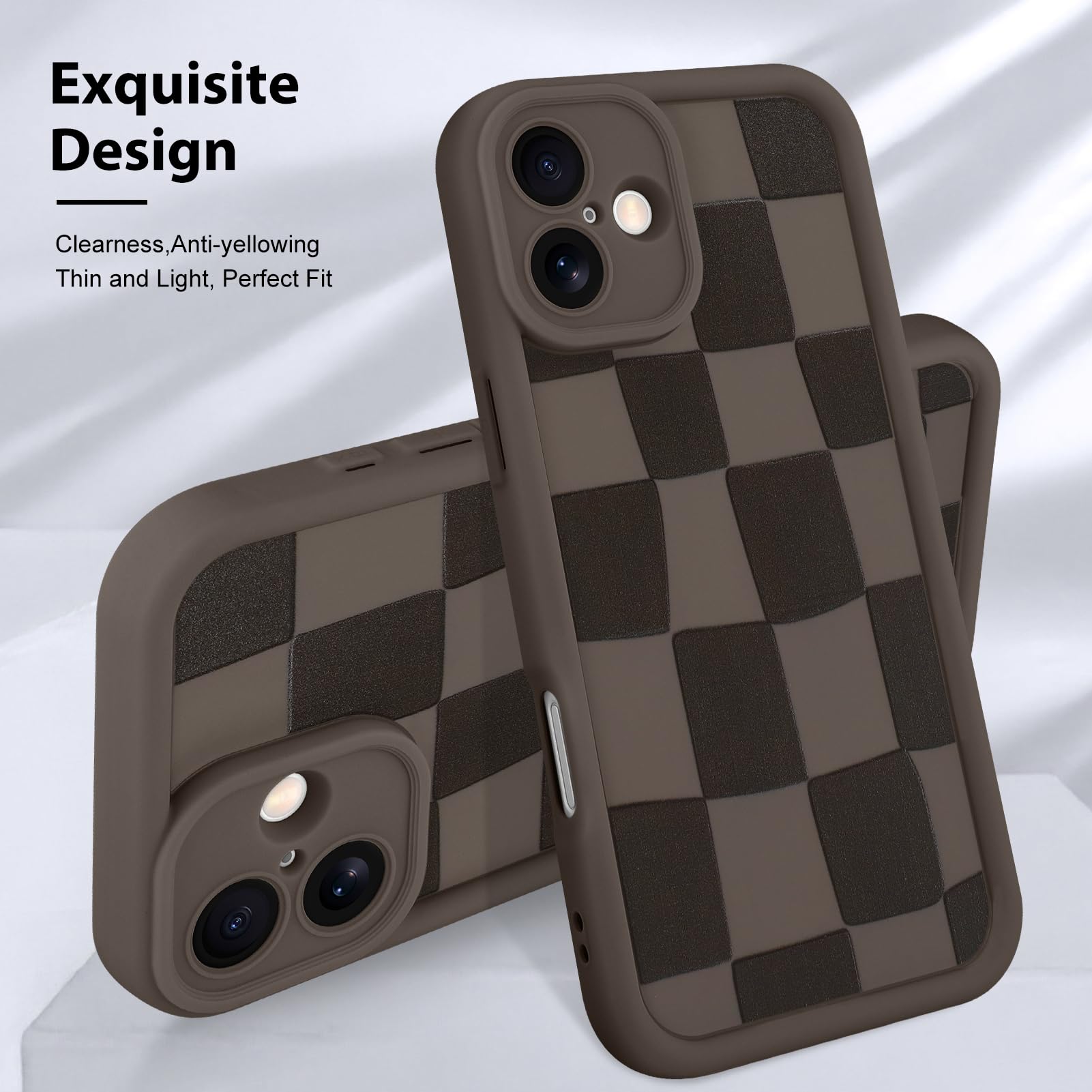 Foto 4 pulgar | Funda De Teléfono Kanghar Compatible Con Iphone 16 Plus - Marrón - Venta Internacional.