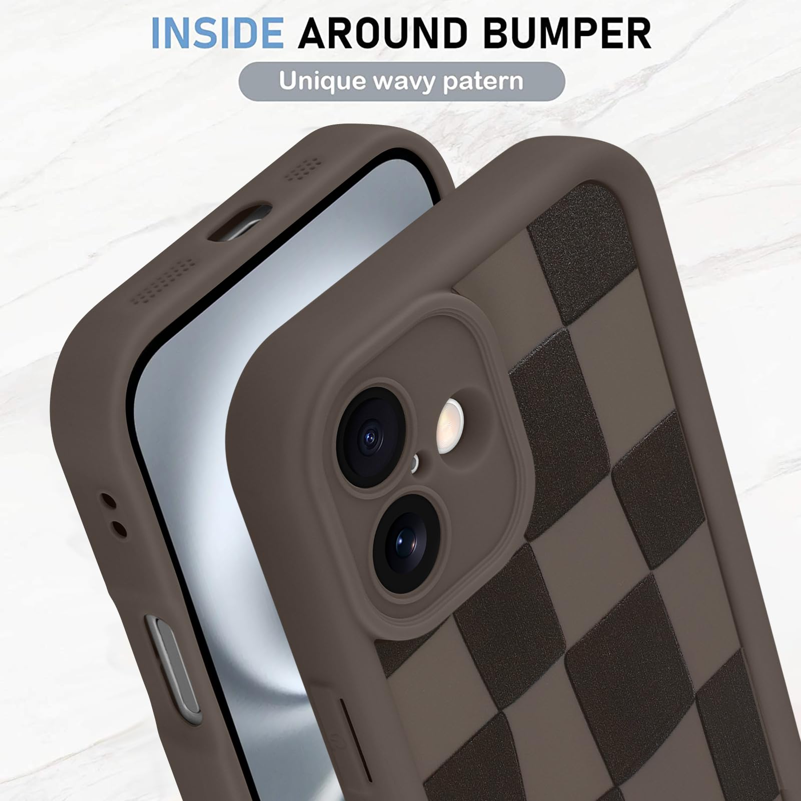 Foto 5 pulgar | Funda De Teléfono Kanghar Compatible Con Iphone 16 Plus - Marrón - Venta Internacional.
