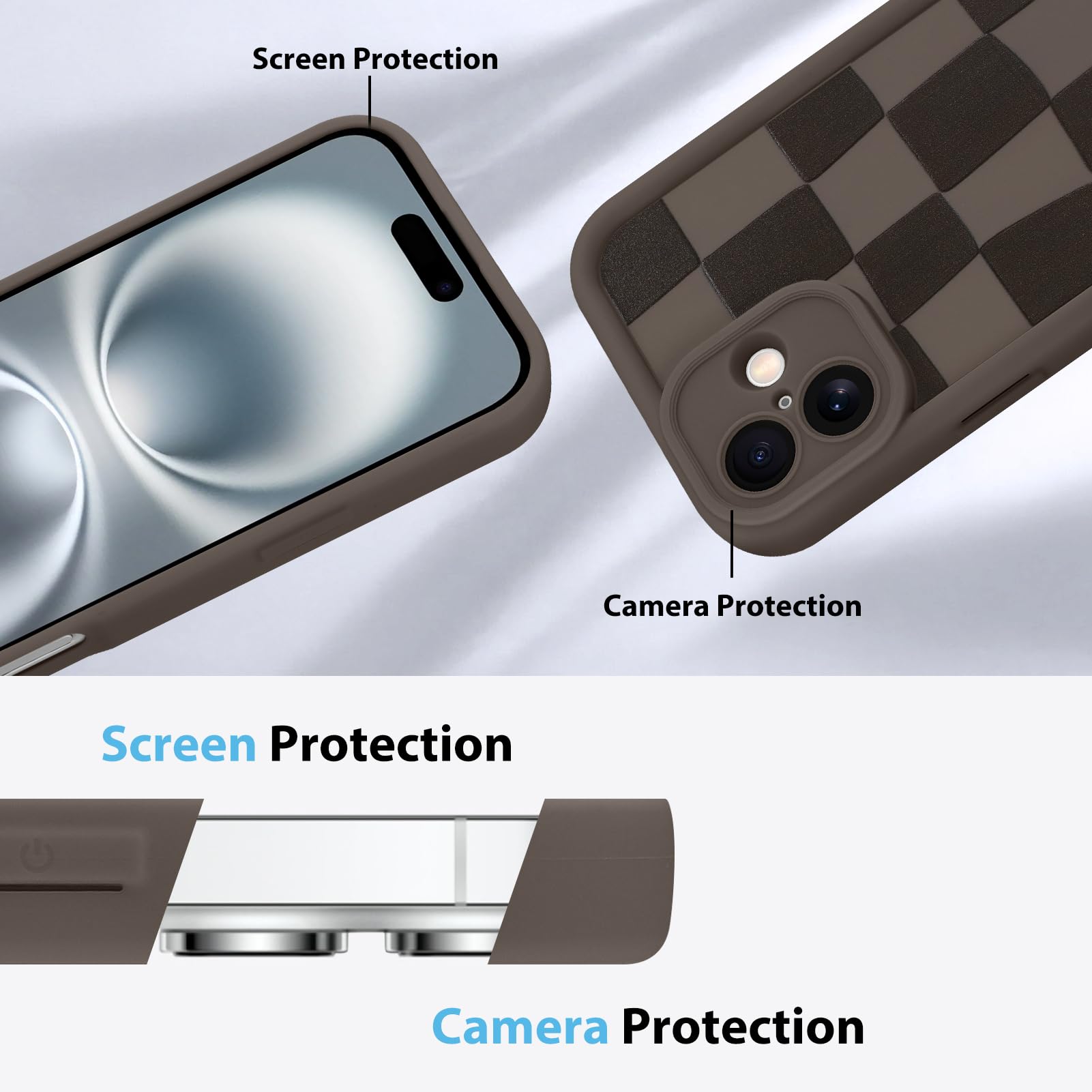 Foto 6 pulgar | Funda De Teléfono Kanghar Compatible Con Iphone 16 Plus - Marrón - Venta Internacional.