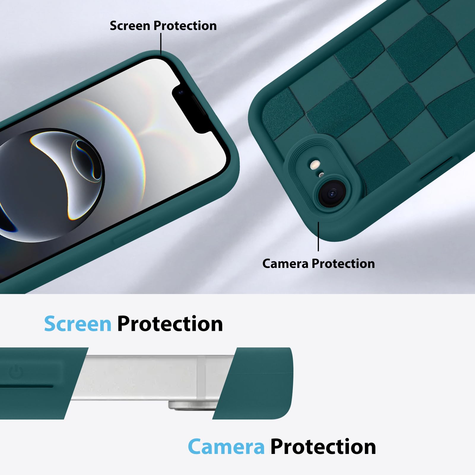 Foto 6 pulgar | Funda De Teléfono Kanghar Compatible Con Iphone 16e, Silicona, Color Verde - Venta Internacional.